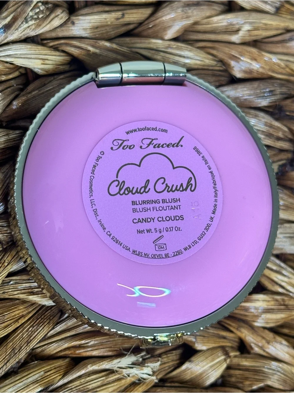 New without box Too Faced Cloud Crush Blurring Powder Blush shade candy clouds